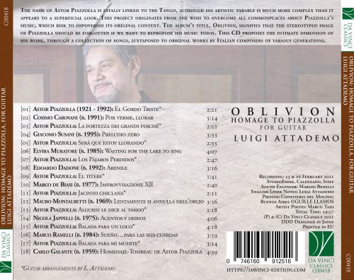 Luigi Attademo - Oblivion: Homage to Piazzolla (2021)