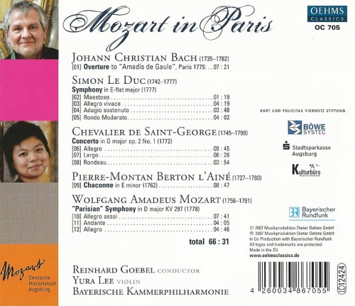 Yura Lee, Reinhard Goebel - J.C.Bach, Le Duc, Saint-George, Mozart: Orchestral Works (2007) CD-Rip