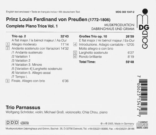 Trio Parnassus - Louis Ferdinand: Complete Piano Trios, Vol. 1 (2006) CD-Rip