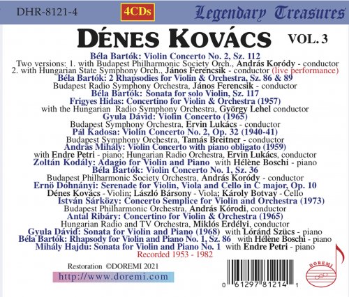 Denes Kovacs - Dénes Kovács, Vol. 3: Hungarian Composers (2021)