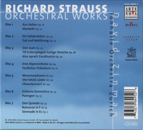 Tonhalle Orchestra Zurich, David Zinman - Richard Strauss: Orchestral Works (7CD) (2003) CD-Rip