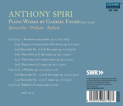 Anthony Spiri - Fauré: Piano Works (2011)