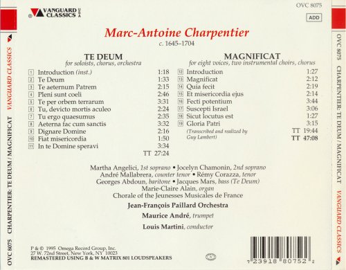 Louis Martini - Charpentier: Te Deum, Magnificat (1995)