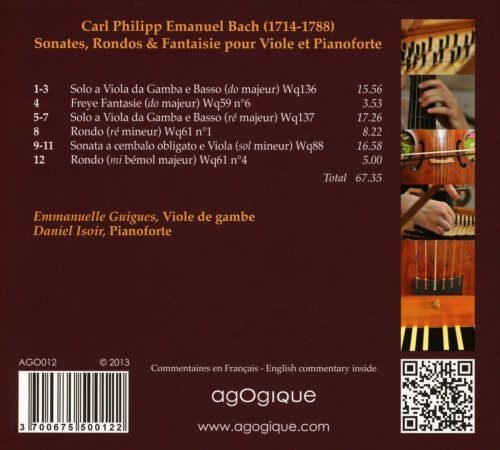 Emmanuelle Guigues, Daniel Isoir - C.P.E.Bach: Sonates, Rondos & Fantaisie (2013)