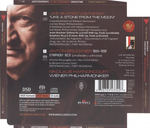 Nikolaus Harnoncourt, Wiener Philharmoniker - Bruckner: Sinfonie Nr. 9 d-moll WAB 109 "dem lieben Gott" (2003) [SACD]