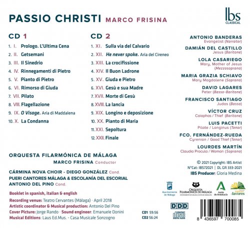 Antonio Banderas, Orquesta Filarmónica de Málaga, Marco Frisina - Marco Frisina: Passio Christi (2021) [Hi-Res]