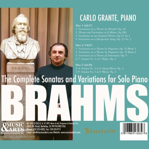 Carlo Grante - Brahms: Complete Variations & Sonatas for Solo Piano (2021) [Hi-Res]