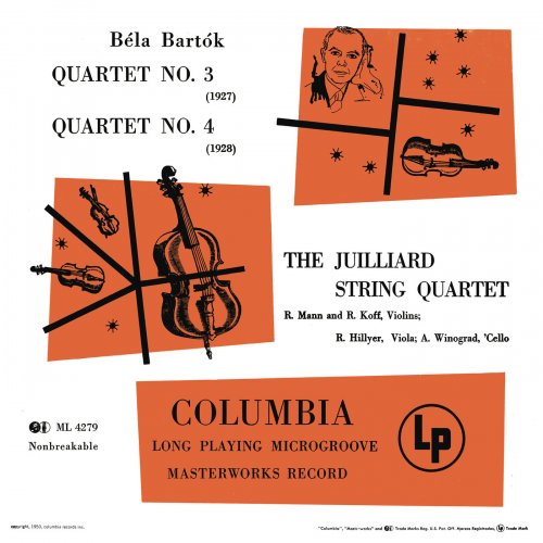 Juilliard String Quartet - Bartók: Quartet No. 3 & Quartet No. 4 (Remastered) (2021) [Hi-Res]