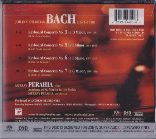 Murray Perahia, Academy Of St. Martin-In-The-Fields - Bach: Keyboard Concertos, 3, 5, 6, 7 (2002) [SACD]