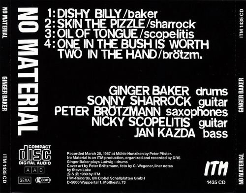 Ginger Baker - No Material (1989)