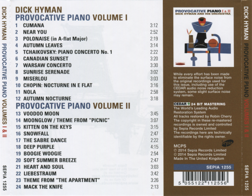 Dick Hyman and His Orchestra - Provocative Piano, Vols.I & II (2014)