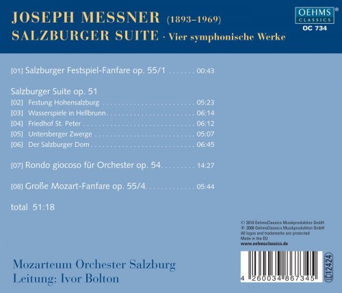 Mozarteum Orchester Salzburg, Ivor Bolton - Messner: Salzburger Suite - Vier symphonische Werke (2010)