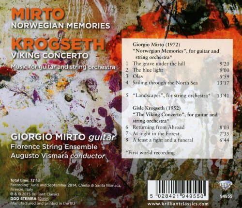 Florence String Ensemble, Augusto Vismara & Giorgio Mirto - Mirto: Norwegian Memories & Krogseth: Viking Concerto (2015)