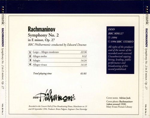 Edward Downes - Rachmaninov: Symphony No. 2 (1995)