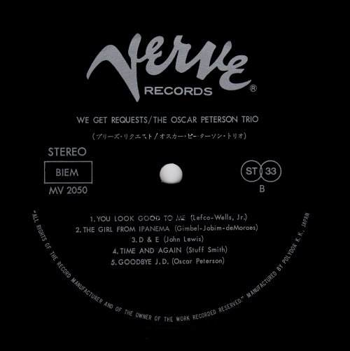 The Oscar Peterson Trio - We Get Requests (Japan, 1973) LP