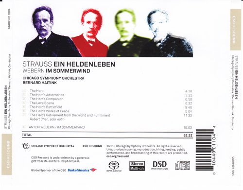 Chicago Symphony Orchestra, Bernard Haitink - Strauss: Ein Heldenleben, Webern: Im Sommerwind - Haitink (2010) [SACD]