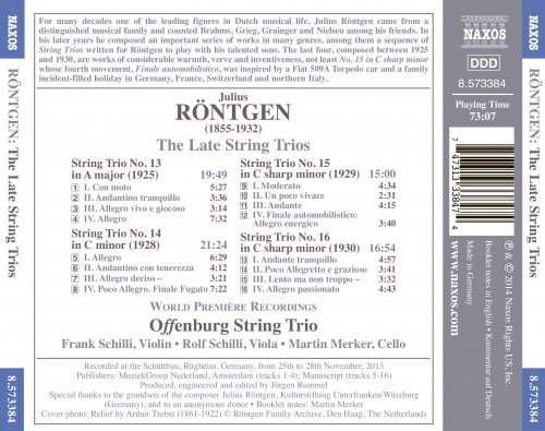 Offenburg String Trio - Röntgen: The Late String Trio (2014)