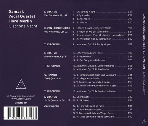 Damask Vocal Quartet, Flore Merlin - O schöne Nacht (2018) [Hi-Res]