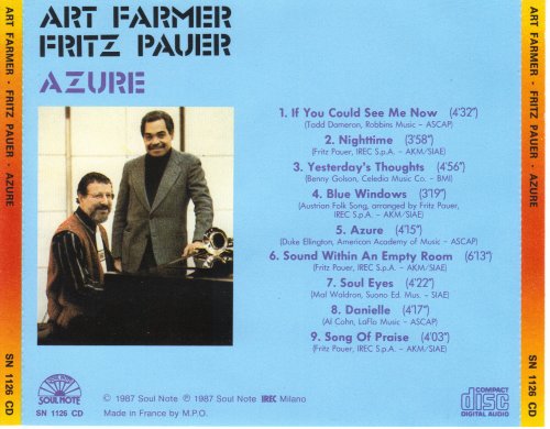 Art Farmer & Fritz Pauer - Azure (1987) FLAC