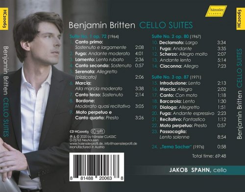 Jakob Spahn - Britten: Cello Suites (2021) [Hi-Res]