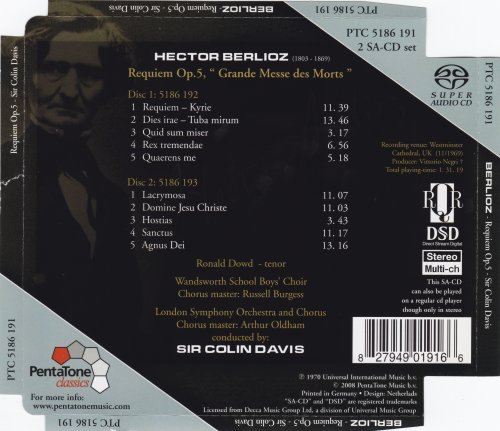 Sir Colin Davis, London Symphony Orchestra and Chorus - Berlioz: Requiem Op. 5, "Grande Messe des Morts" (2008) [SACD]