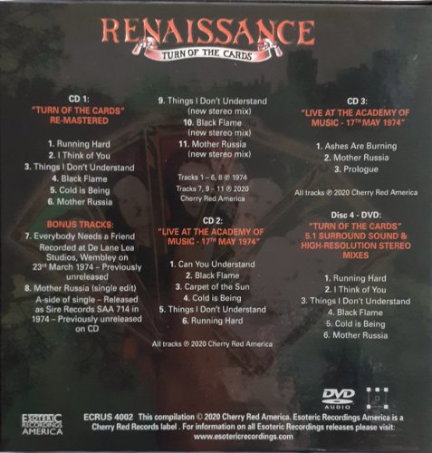 Renaissance - Turn of the Cards (Reissue, 3xCD Remastered) (1974/2020) CD Rip