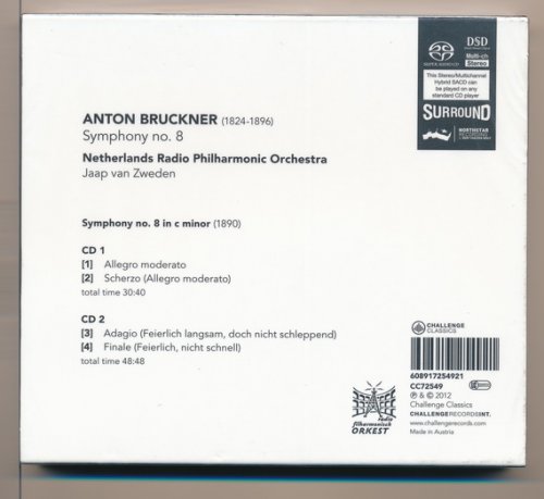 Netherlands Radio Philharmonic Orchestra, Jaap Van Zweden - Bruckner: Symphony 8 C-moll (2012) [SACD]