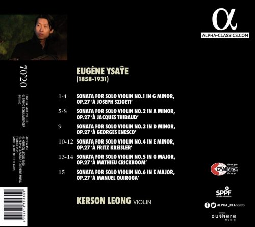 Kerson Leong - Ysaÿe: Six Sonatas for Solo Violin (2021) CD-Rip