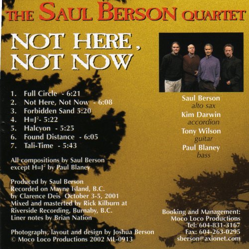 Saul Berson Quartet - Not Here, Not Now (2002) FLAC