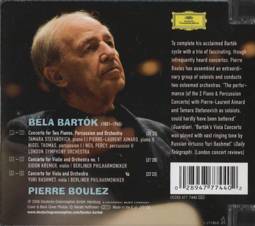 Pierre Boulez, London Symphony Orchestra, Berliner Philharmoniker - Béla Bartók: Concertos (2008) CD-Rip