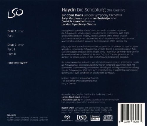 Sir Colin Davis, London Symphony Orchestra and Chorus - Haydn: Die Schopfung / The Creation (2009) [SACD]