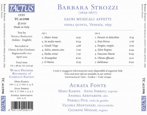 Aurata Fonte - Strozzi: Sacri musicali affetti, Op. 5 (2021) [Hi-Res]