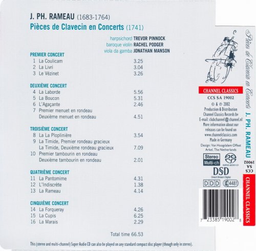 Rachel Podger, Trevor Pinnock, Jonathan Manson - Rameau: Pieces de Clavecin en Concerts (2002) [SACD]