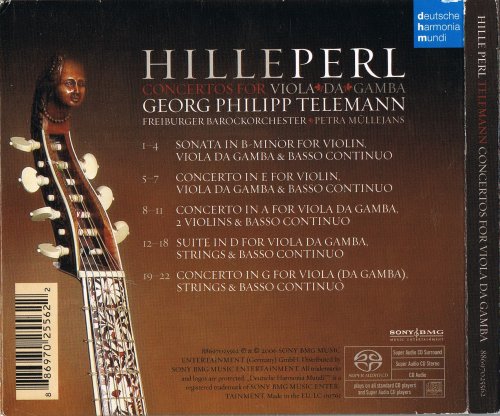 Hille Perl, Freiburger Barockorchester, Petra Müllejans - Telemann: Viola da Gamba (2013) [SACD]