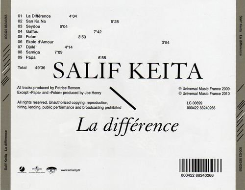 Salif Keita - La Difference (2010)