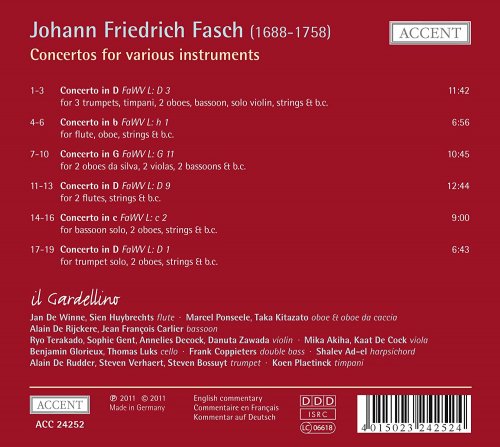 Il Gardellino - Fasch: Concertos for various instruments (2011)