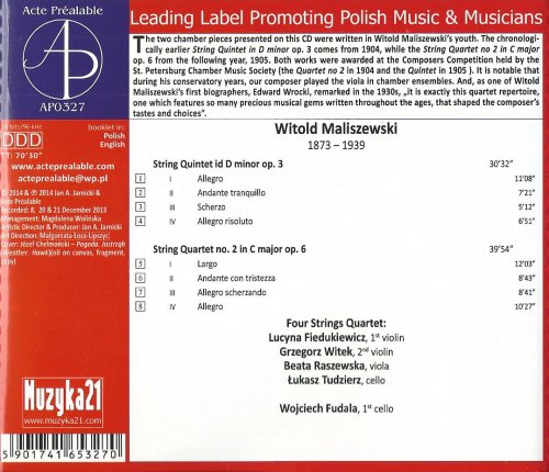 Four Strings Quartet, Wojciech Fudala - Maliszewski: Chamber works, Vol. 1 (2014) CD-Rip