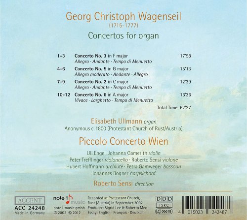 Elisabeth Ullmann, Piccolo Concerto Wien, Roberto Sensi - Wagenseil: Concertos for Organ (2012)