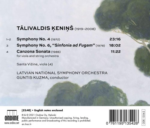 Santa Vižine, Latvian National Symphony Orchestra, Guntis Kuzma - Talivaldis Kenins: Symphonies Nos. 4 & 6 / Canzona Sonata (2021) CD-Rip