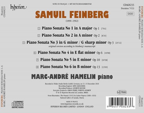 Marc-André Hamelin - Feinberg: Piano Sonatas 1-6 (2020) CD-Rip