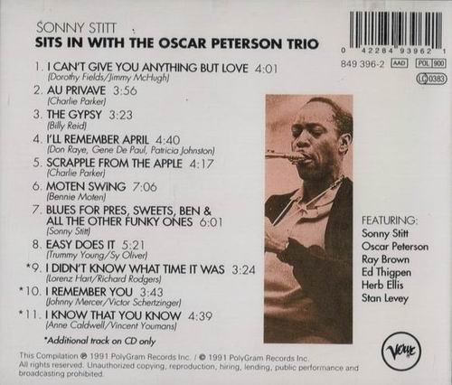 Sonny Stitt - Sonny Stitt Sits In With The Oscar Peterson Trio (1991) CD Rip