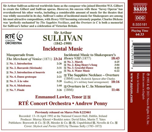 Andrew Penny, RTE Concert Orchestra - Sullivan: Incidental Music (2021)