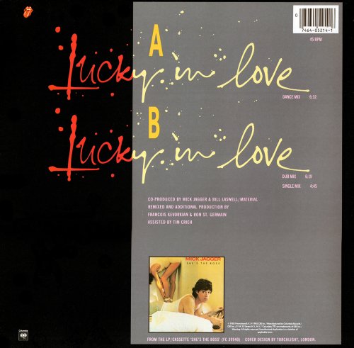 Mick Jagger - Lucky In Love (US 12") (1985)