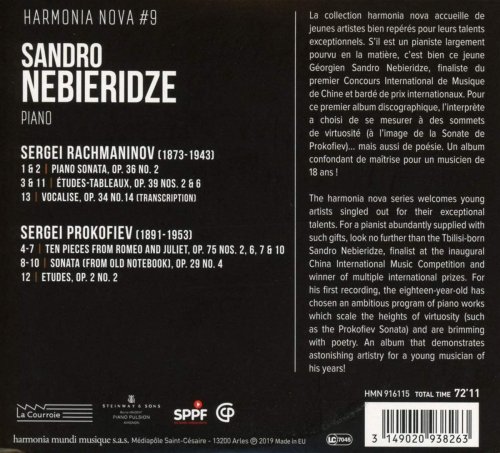 Sandro Nebieridze - Prokofiev & Rachmaninov - harmonia nova #9 (2019) CD-Rip