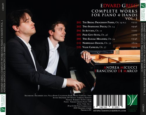 Andrea Micucci - Edvard Grieg: Complete Works for Piano 4-Hands, Vol. 1 (2021)