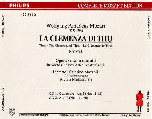 Stuart Burrows, Dame Janet Baker, Yvonne Minton - Mozart: La Clemenza di Tito, K. 621 (1991)