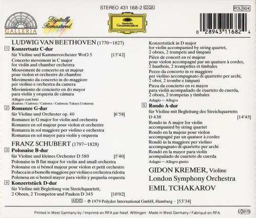 Gidon Kremer - Beethoven, Schubert: Music for Violin & Orchestra (2007) CD-Rip