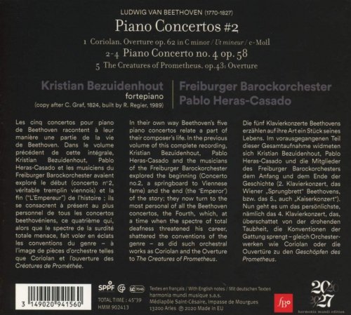 Kristian Bezuidenhout, Freiburger Barockorchester & Pablo Heras-Casado - Beethoven: Piano Concertos No. 4 (2020) CD-Rip