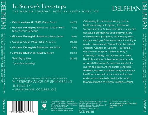 The Marian Consort & Rory McCleery - In Sorrow's Footsteps: Jackson - Palestrina - Allegri - Macmillan (2018) [Hi-Res]