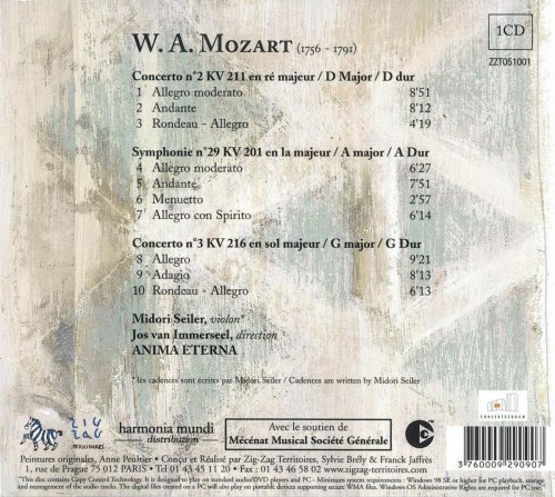 Anima Eterna, Jos van Immerseel - Mozart: Symphonie No. 29, K. 201 & Concertos pour violon Nos. 2 et 3 (2005)